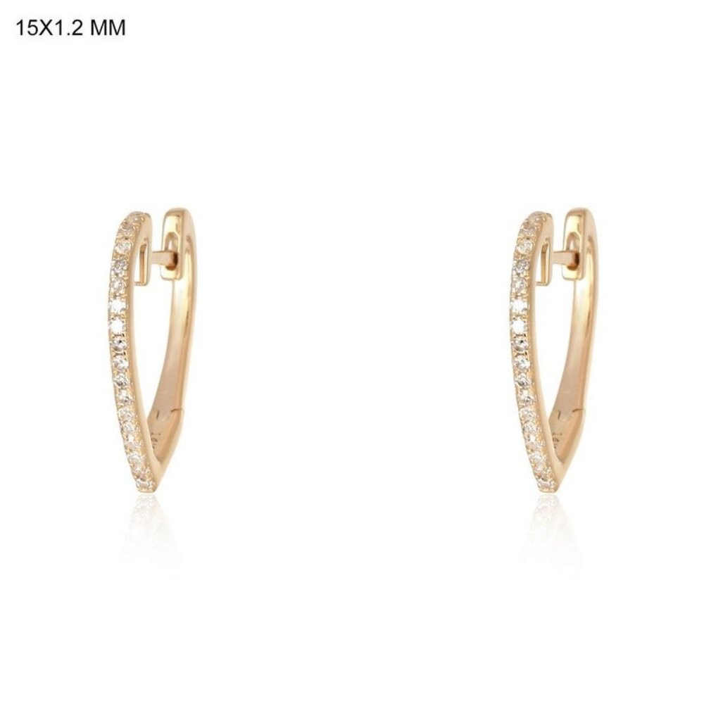 Euphoric Diamond 14K (or 18k upon request) Yellow Gold Huggies Earrings